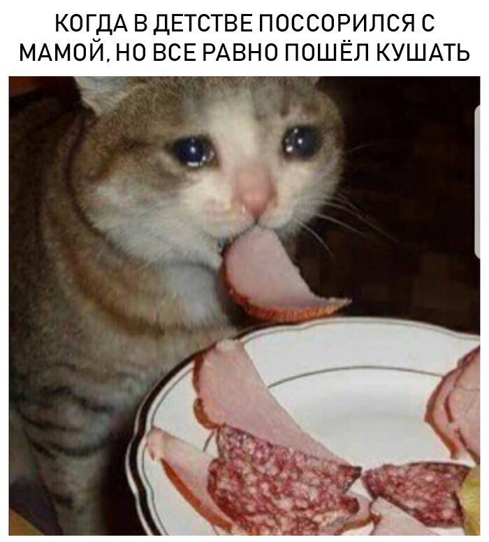 КОГДА В ДЕТСТВЕ ПОССОРИЛСЯ С МАМОИ НО ВСЕ РАВНО ПОШЁЛ КУШАТЬ