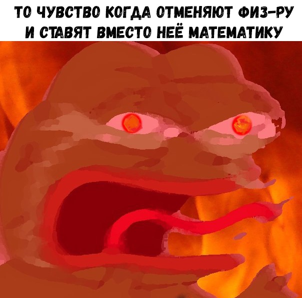 ТО ЧУВСТВО КОГ АА ОТМЕНЯЮТ ФМЗ РУ И СТАВЯТ ВМЕСТО НЕЁ МАТЕМАТИКУ