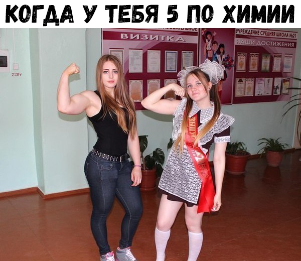 КОГДА У ТЕБЯ 5 ПО ХИМИИ визиткА