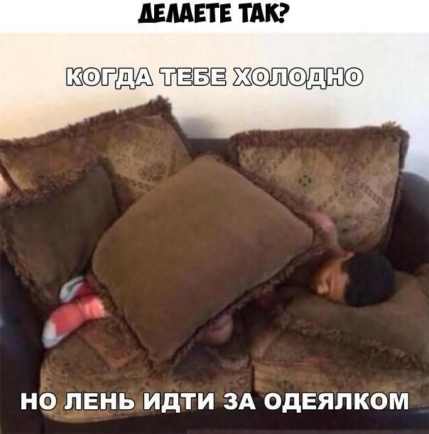ЛЕМЕТЕ ТАК ШСФЁМ НО ЛЕНЬ ИдТИ ЗА ОдЕЯПКОМ