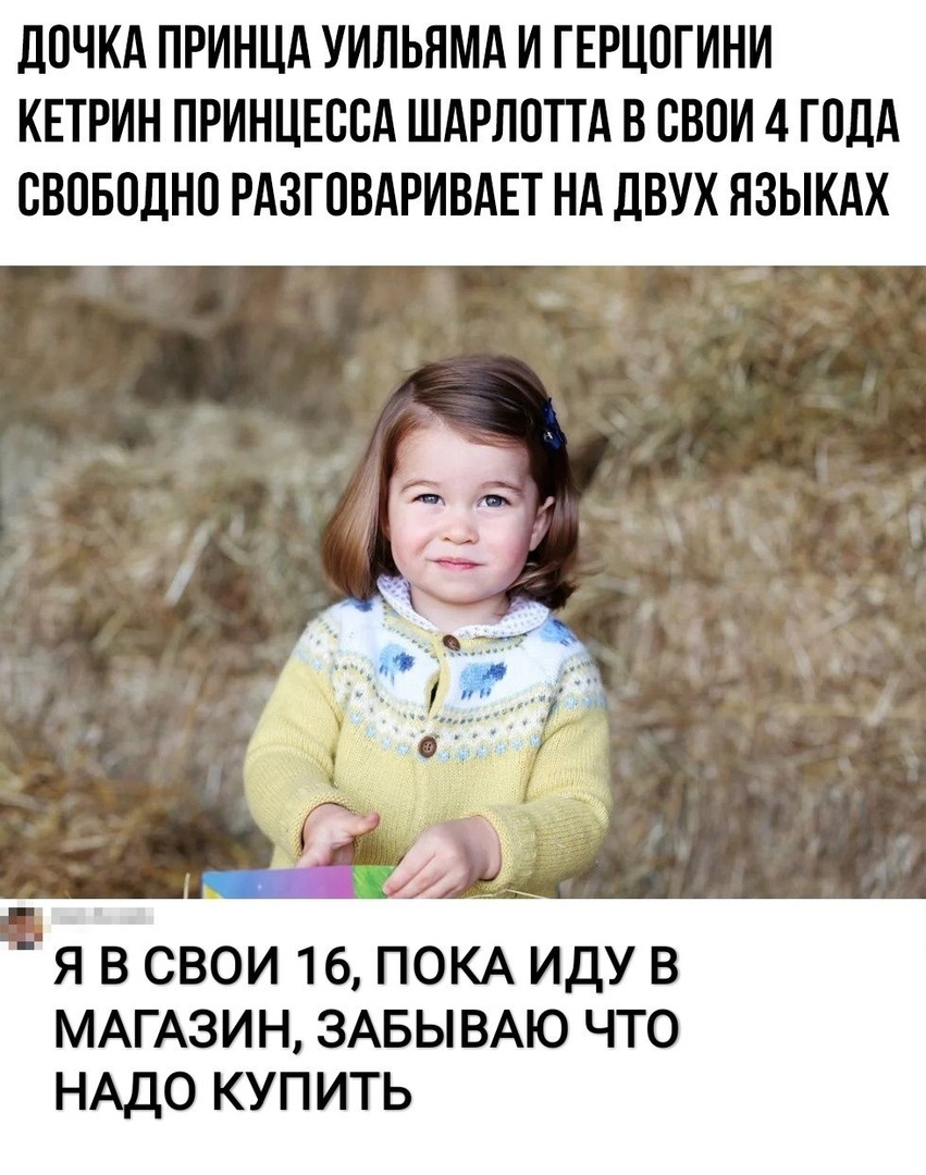 дОЧКА ПРИНЦА УИЛЬЯМА И ГЕРЦОГИНИ КЕТРИН ПРИНЦЕССА ШАРЛОПА В СВОИ 4 ГОДА СВОБОДНО РАЗГОВАРИВАЕТ НА ДВУХ ЯЗЫКАХ Я В СВОИ 16 ПОКА ИДУ В МАГАЗИН ЗАБЫВАЮ ЧТО НАДО КУПИТЬ