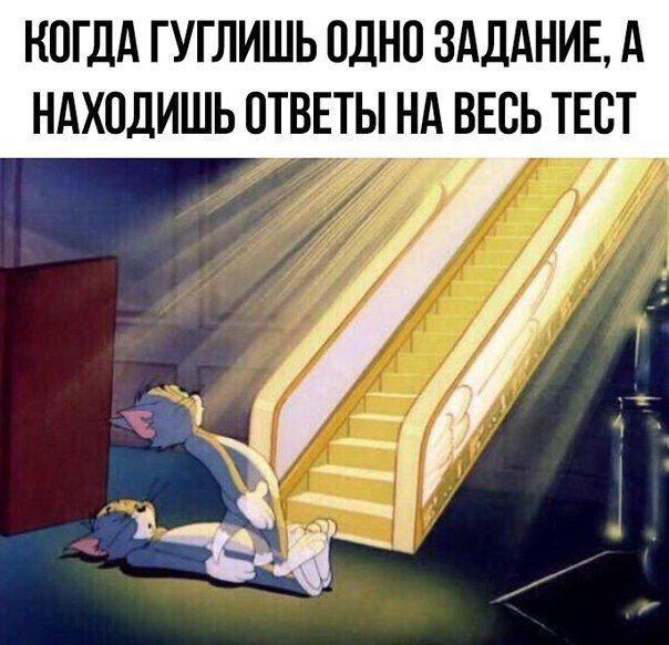 КОГДА ГУГЛИШЬ ОДНО ЗАДАНИЕ А НАХОДИШЬ ОТВЕТЫ НА ВЕОЬ ТЕОТ
