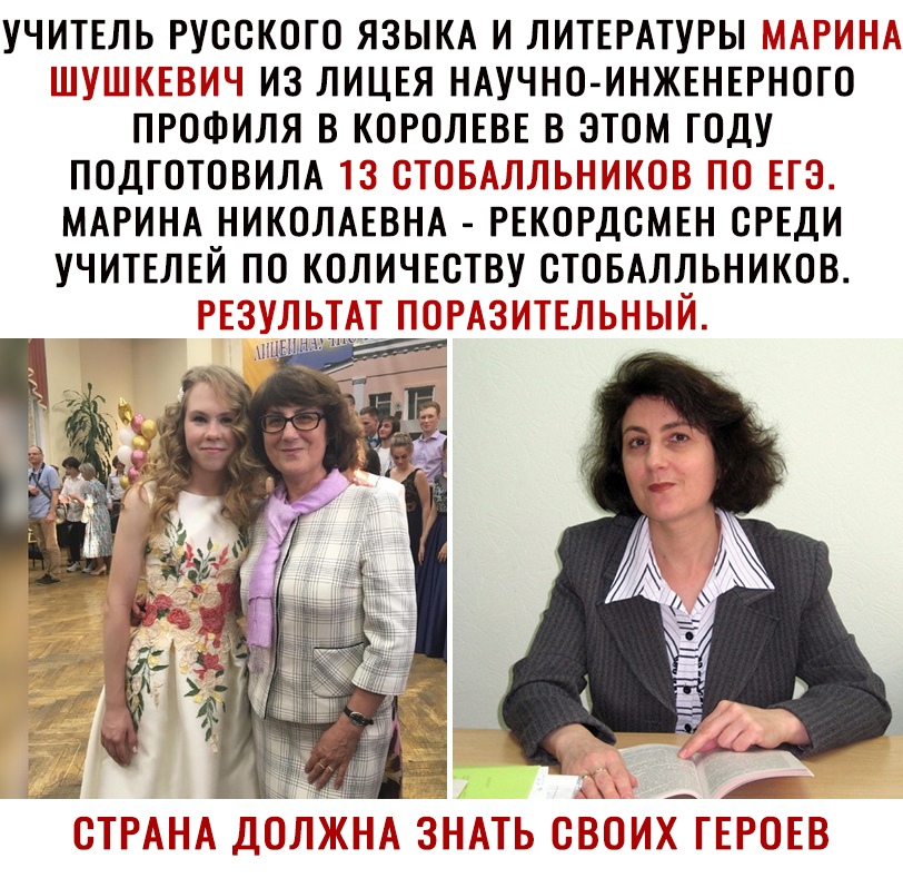 УЧИТЕЛЬ РУССКОГО ЯЗЫКА И ЛИТЕРАТУРЫ ПН _Ё ИЗ ЛИЦЕЯ НАУЧНО ИНЖЕНЕРНОГО ПРОИЗИЛЯ В КОРОЛЕВЕ В ЭТОМ ГОДУ ПОДГОТОВИЛА Ъ М1ГН 1 ЗГ МАРИНА НИКОЛАЕВНА РЕКОРДОМЕН ОРЕДИ УЧИТЕЛЕЙ ПО КОЛИЧЕСТВУ ОТОБАЛЛЬНИКОВ _гідй13 _ ь