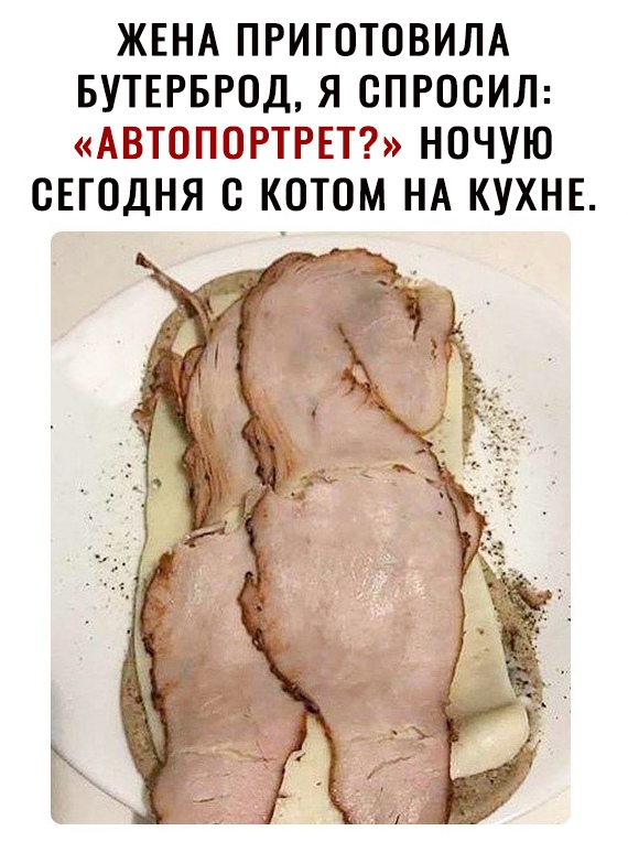 ЖЕНА ПРИГОТОВИЛА БУТЕРБРОД Я СПРОСИЛ АВЮПЕЪРТРН НОЧУЮ СЕГОДНЯ В КОТОМ НА КУХНЕ