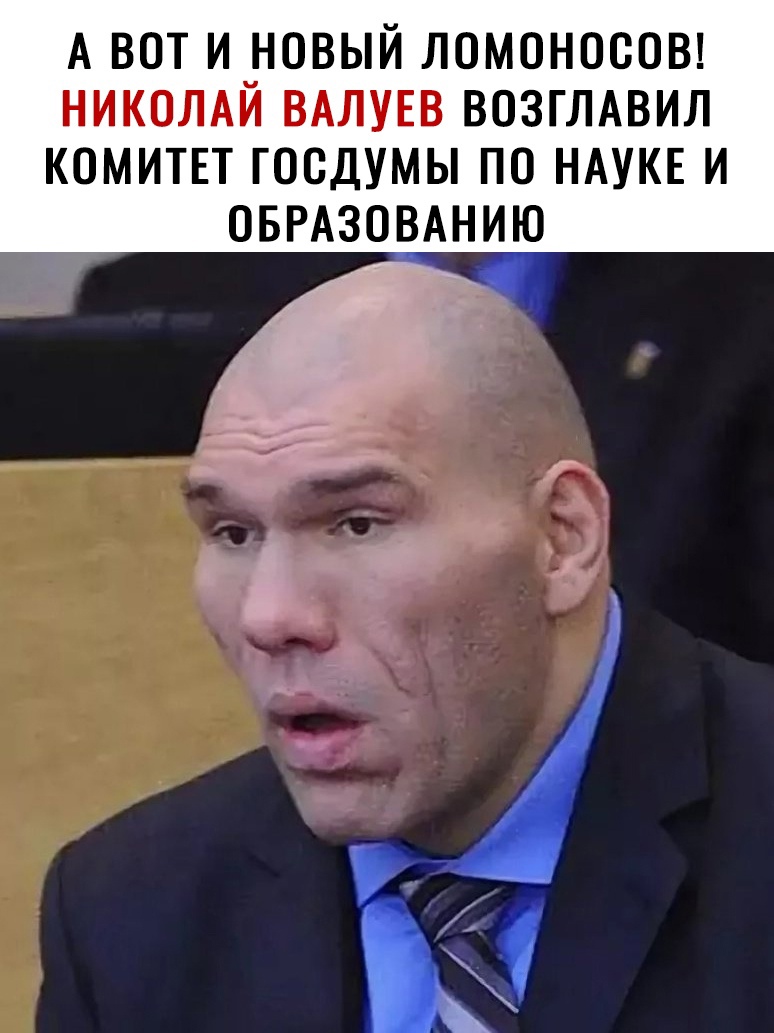 А ВОТ И НОВЫЙ ЛОМОНОСОВ НИКОЛАЙ ВАЛУЕВ ВОЗГЛАВИЛ КОМИТЕТ ГООДУМЫ ПО НАУКЕ И ОБРАЗОВАНИЮ