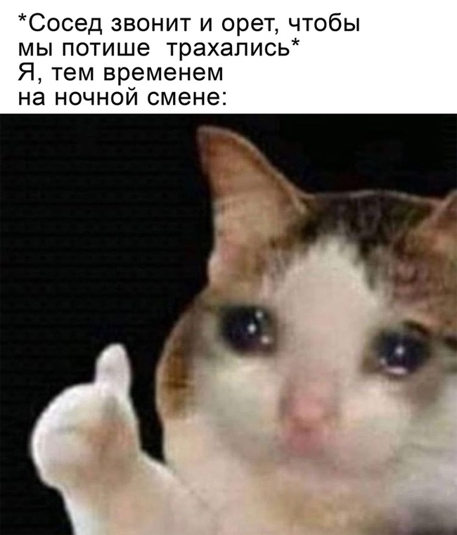 Сосед звонит и орет чтобы мы потише трахались Я тем временем на ночной смене