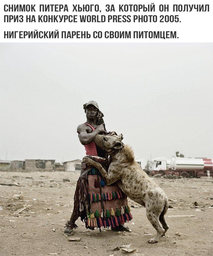 ОНИМОК ПИТЕРА ХЬЮГО ЗА КОТОРЫЙ ОН ПОЛУЧИЛ ПРИЗ НА КОНКУРСЕ ШОНШ РВЕЗЗ РНОТО 2ОО5 НИГЕРИИОКИЙ ПАРЕНЬ ОО ОВОИМ ПИТОМЦЕМ