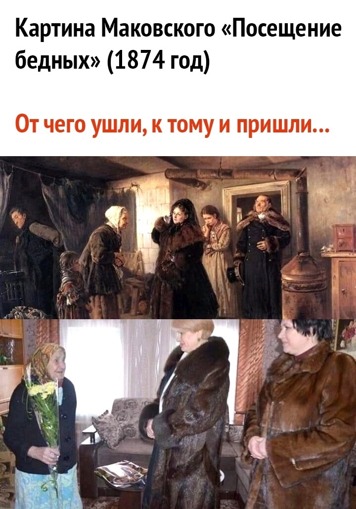 Картина Маковского Посещение бедных 1874 год От чего ушли к тому и пришли