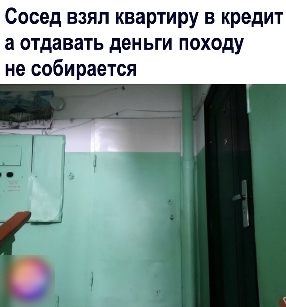 Сосед взял квартиру в кредит а отдавать деньги походу не собирается