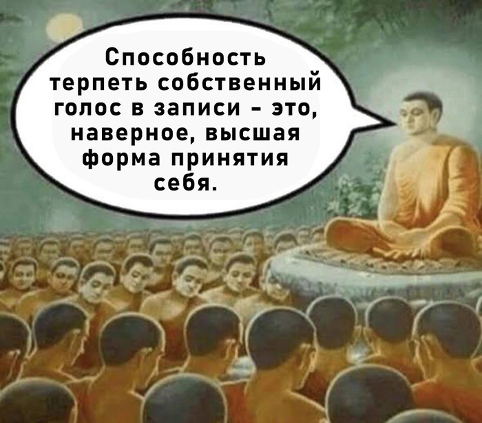 Способность терпеть собственный голос в записи это наверное высшая форма принятия себя
