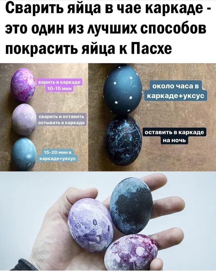 Сварить яйца в чае каркаде это один из АУЧШИХ способов покрасить яйца к Пасхе А _ около часа в каркадеуксус оставип в каркаде на ночь