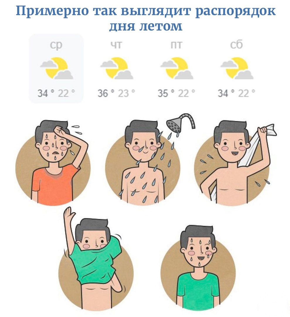 Примерно так выглядит распорядок дня летом ч т П т б 342 362З 3532 34 22