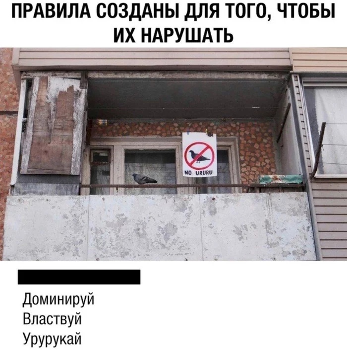 ПРАВИЛА СОЗДАНЫ ДЛЯ ТОГО ЧТОБЫ ИХ НАРУШАТЬ Доминируй Властвуй Урурукай