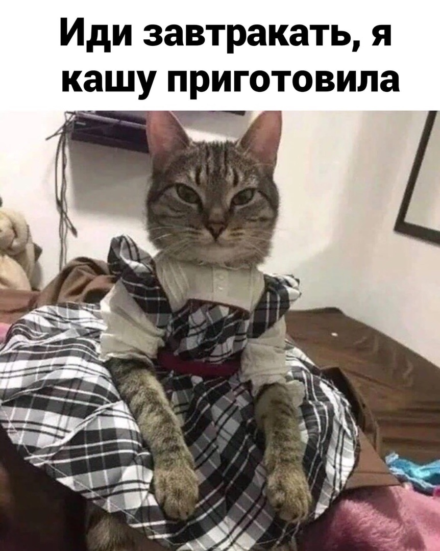 Иди завтракать я кашу приготовила ___