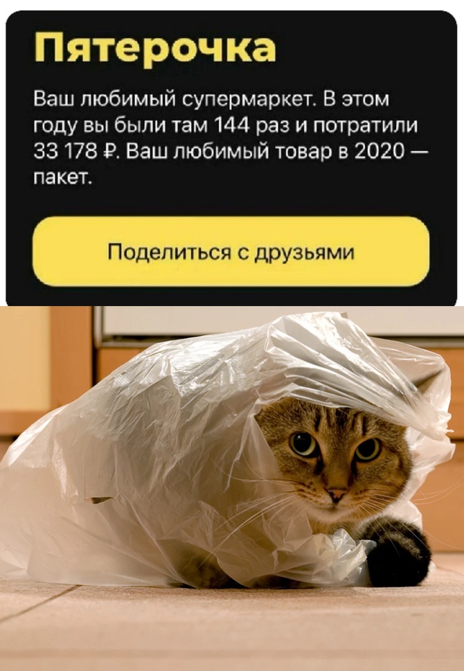Пфатераэчка Ваш любимый супермаркет В этом году вы были там 144 раз и потратили 33178 9 Ваш любимый товар в 2020 П а кет