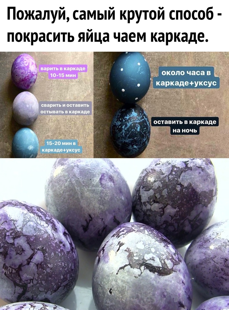Пожалуй самый крутой способ покрасить яйца чаем каркаде _ _ _ около часа В Е г кавкевчігуксус оставитьвкаркаде на ночь