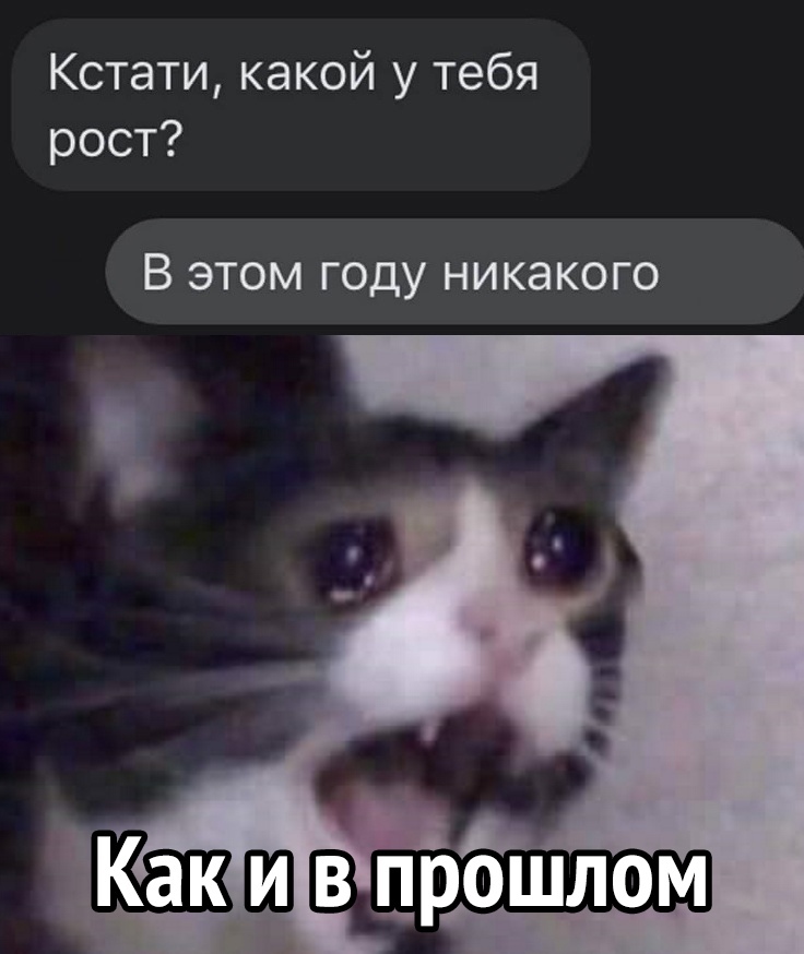 Кстати какой у тебя рост В ЭТОМ ГОДУ НИКЭКОГО