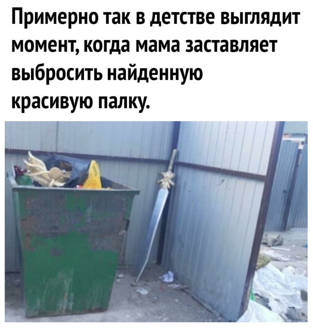 Примерно так в детстве ВЫГЛЯдИТ момент когда мама заставляет выбросить найденную красивую палку