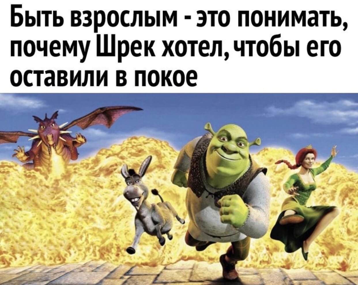 Быть взрослым это понимать почему Шрек хотел чтобы его оставили в покое