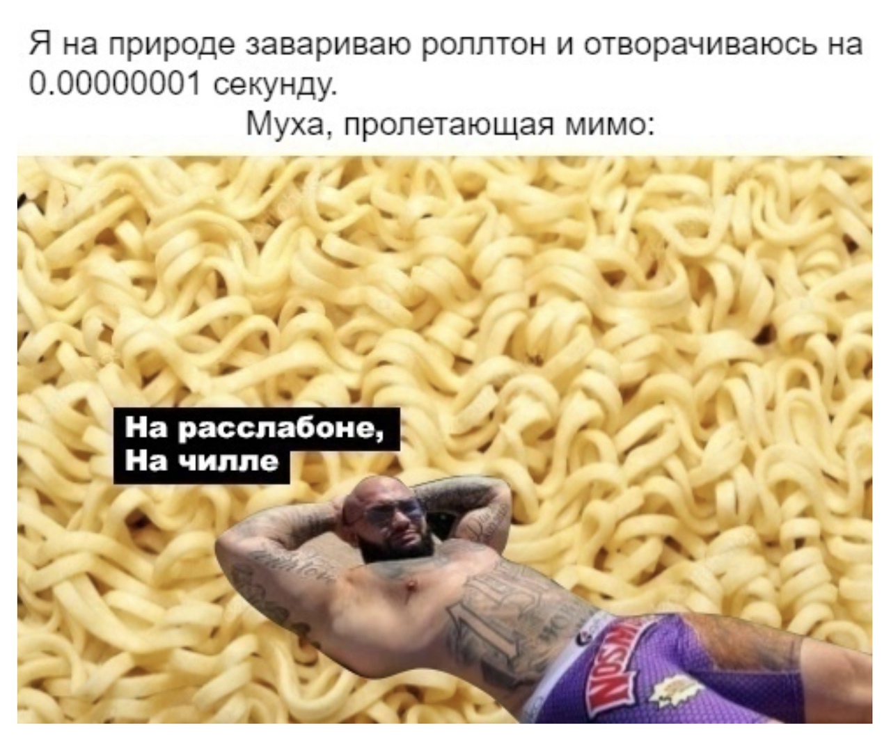 Я на природе завариваю ропптон и отворачиваюсь на 000000001 секунду Муха пролетающая мимо