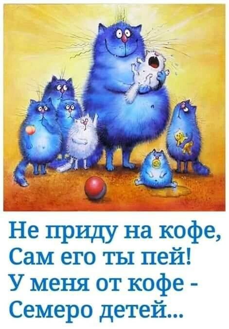 і__ _ ___ ч Не приду на кофе Сам его ты пей У меня от кофе Семеро детей