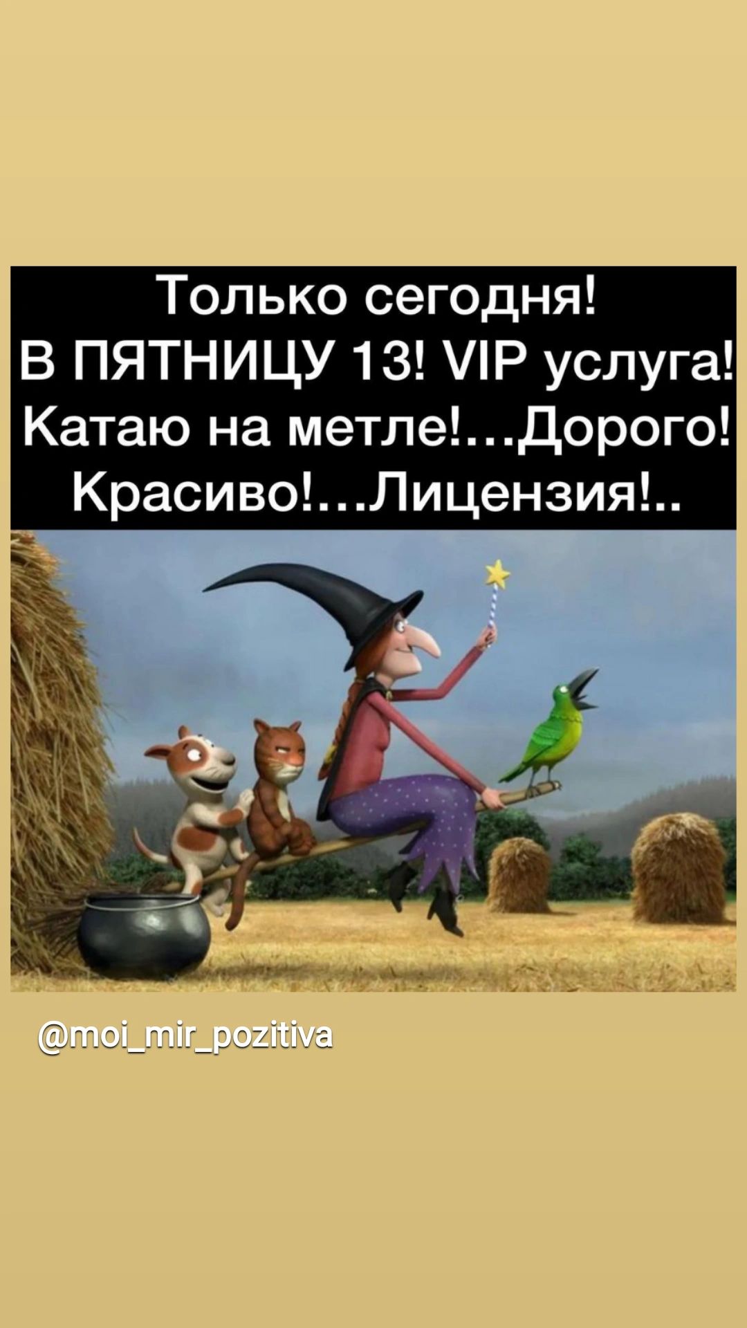 Только сег0дня В ПЯТНИЦУ 13 Р услуга Катаю на метледорого КрасивоЛицензия