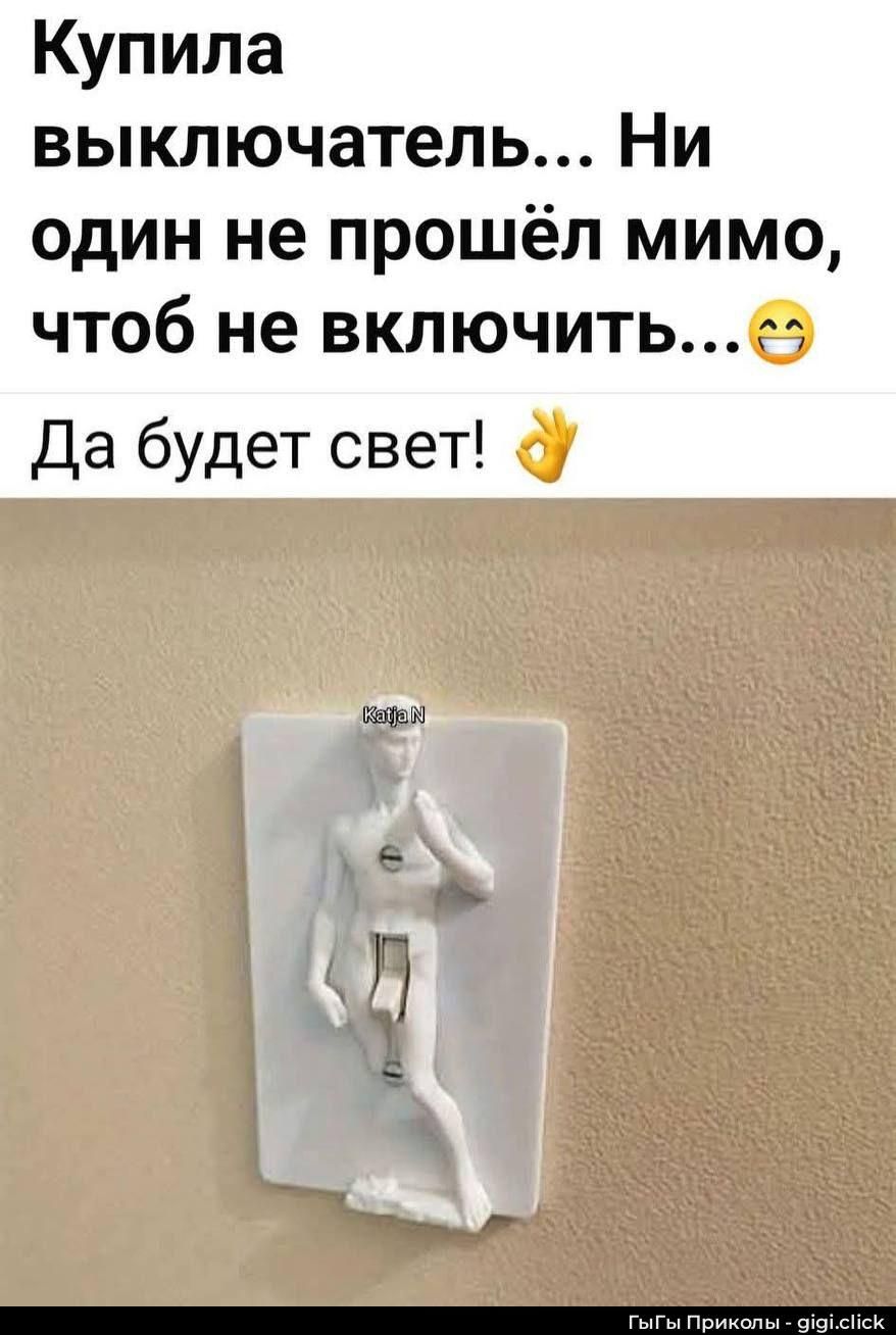 Купила выключатель... Ни один не прошёл мимо, чтобы не включить... Да будет свет! 😁