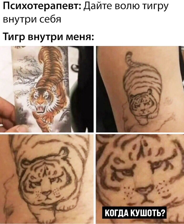 Психотерапевт Дайте волю тигру внутри себя ТИГр внутри меня КОГДА КУШОТЬ