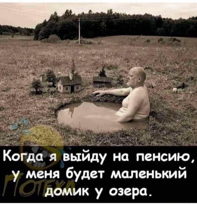 Когда я выйду на пенсию у меня будет маленький домик у озера