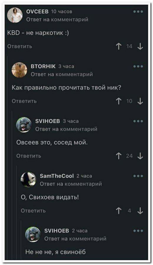 ОУСЕЕБ М кво _ не наркотик втопнлк мы Как правильно прочитать твой ни Г ЗШНОЕВ Овсоев это сосед мои в заттпеСооі _ О Свихоев видать Не не не я свиноёб