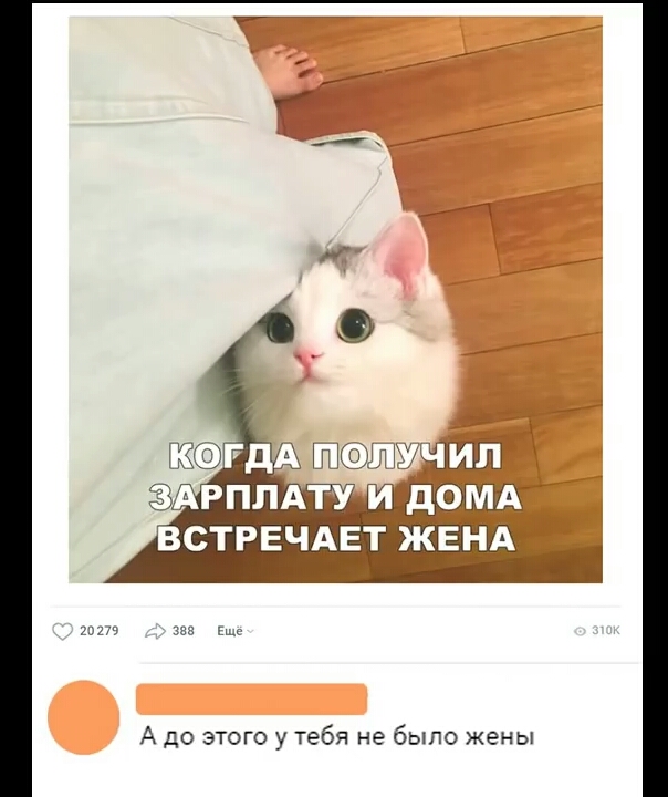 ым ш в А до этого у тебя не было жены