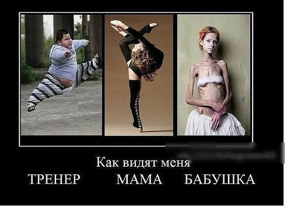 Как видят меня ТРЕНЕР МАМА БАБУШКА