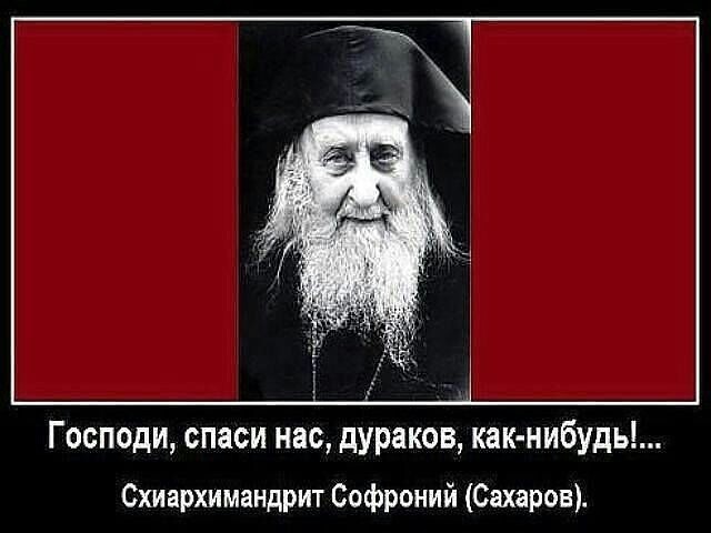 Господи спаси нас дураков как нибудь Схиархимандрит Софроний Сахаров