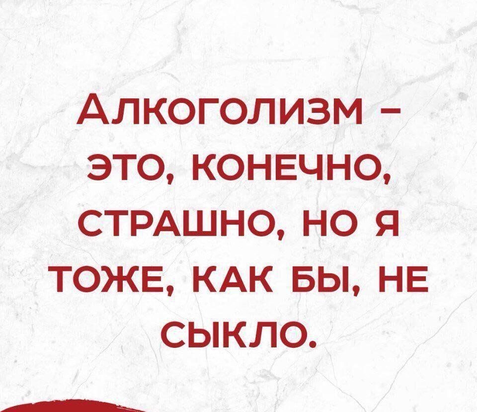 АЛКОГОЛИЗМ ЭТО КОНЕЧНО СТРАШНО НО Я ТОЖЕ КАК БЫ НЕ СЫКЛО