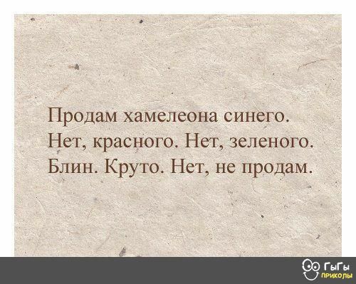 Продам хамелеона синего Нет красного Нет зеленого Блин Круто Нет не продам