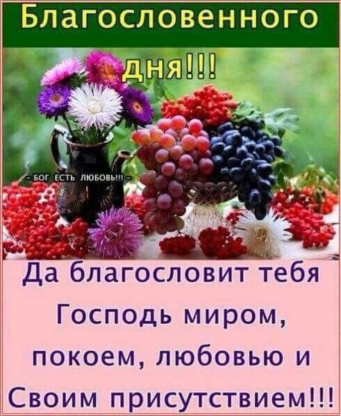 БЛЗГОСЛОВЕННОГО Да благословит тебя Господь миром покоем любовью и Своим дрисутствием