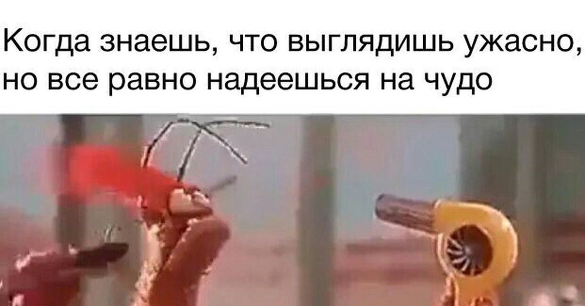 Когда знаешь ЧТО ВЫГЛЯДИШЬ ужасно но все равно надеешься на чудо