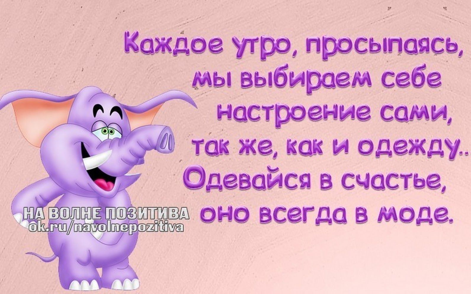 Каждое утро просьпоясь мы выбираем себе __ Настроение сами д так же как и одежду Одевойся счастье тд оно всегда в моде