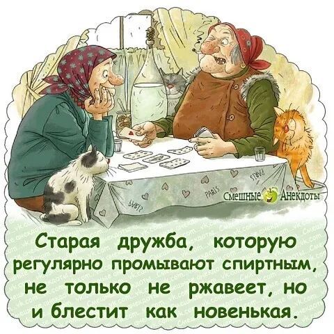 Стара дружба которую регулярно промывают спиртным не только не ржавеет но иблестит как новенькая
