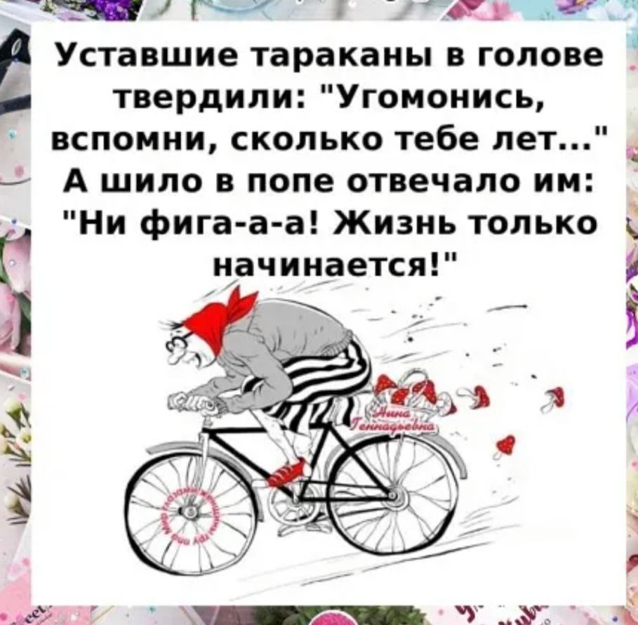 Б ки с а Уставшие тараканы в голове твердили Угомоиись вспомни сколько тебе лет А шило в попе отвечало им Ни фига а а Жизнь только Ч начинается