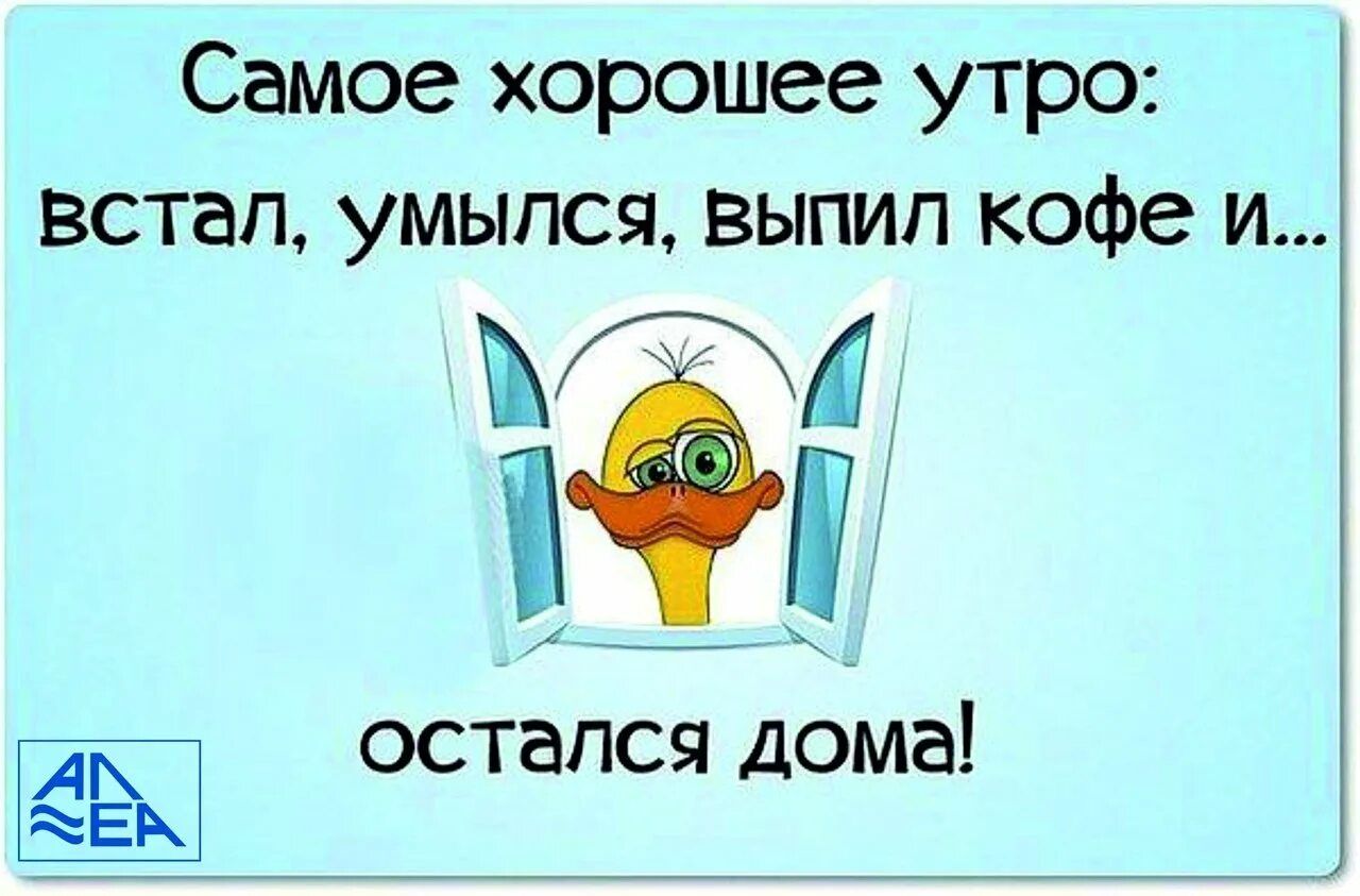 Самое хорошее утро встал умыпся выпип кофе и остался дома т 7