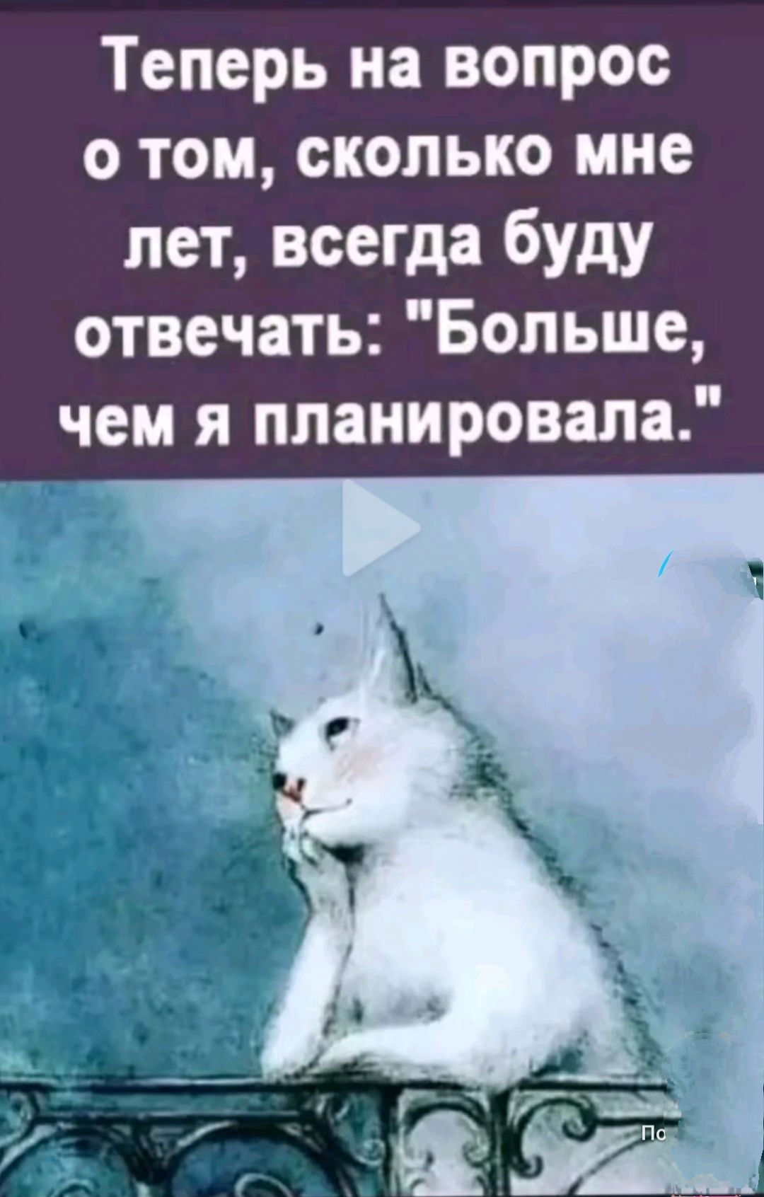 Теперь на вопрос о том сколько мне лет всегда буду отвечать Больше чем я планировала