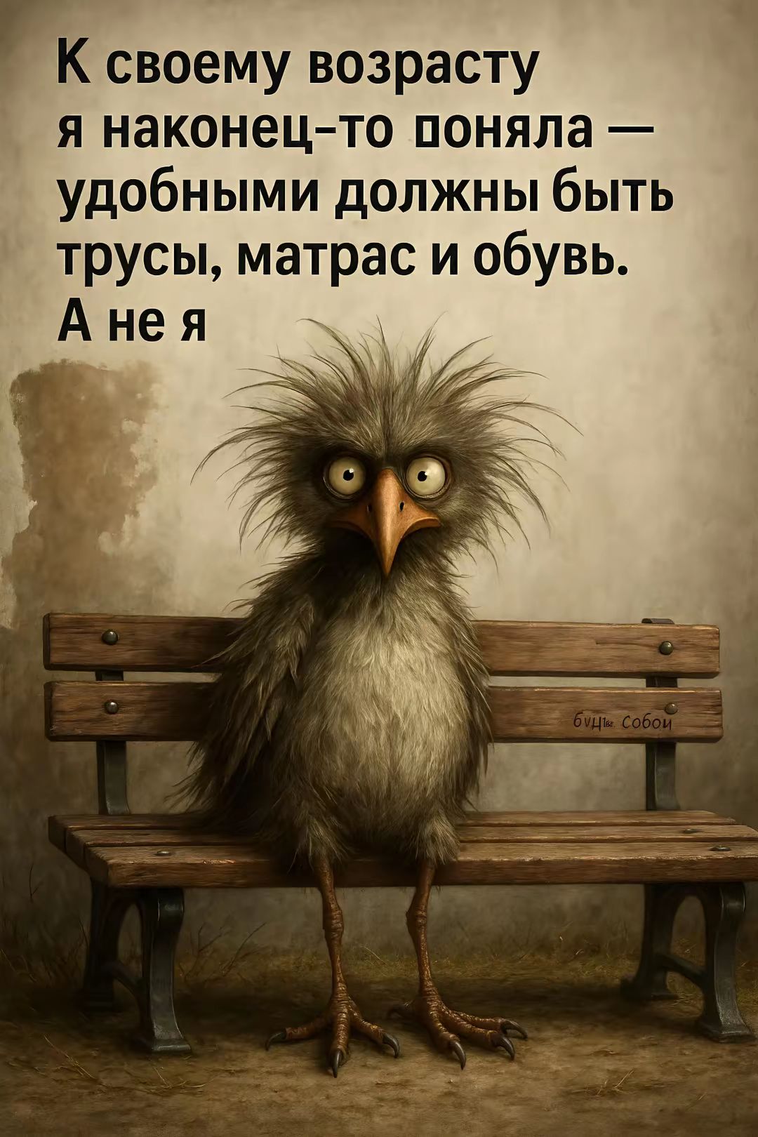 К своему возрасту я наконец-то поняла — удобными должны быть трусы, матрас и обувь. А не я