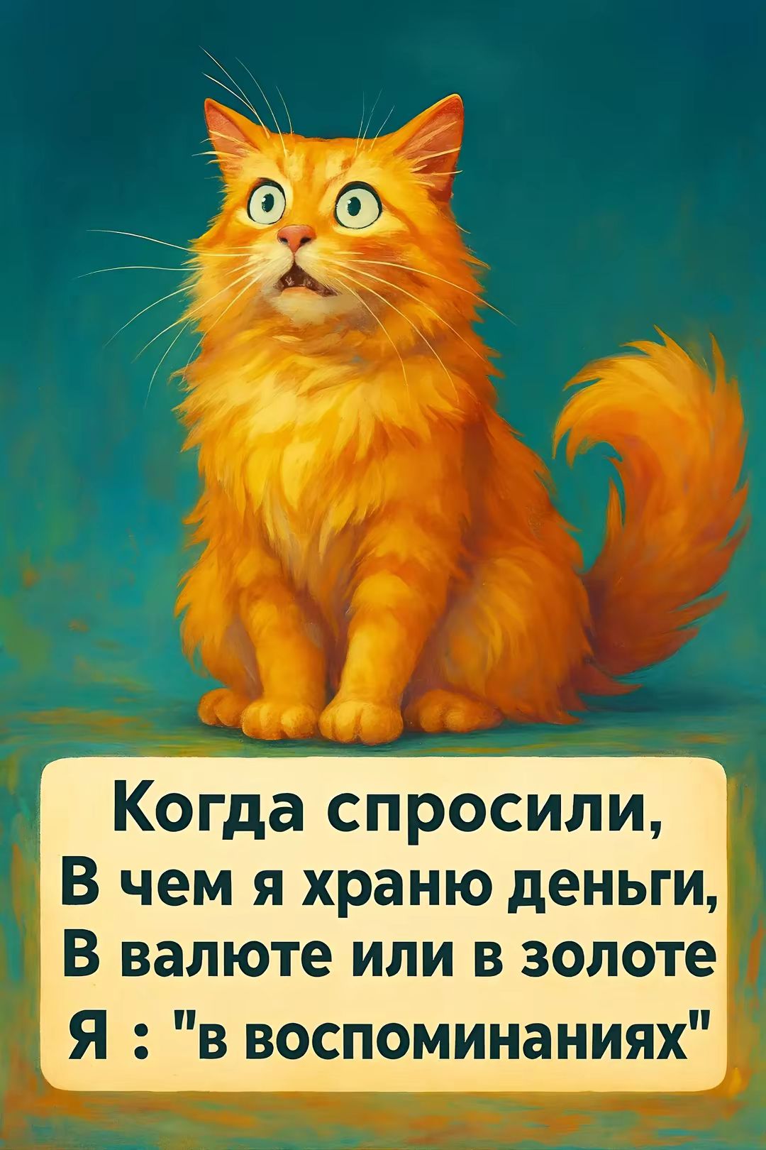 Когда спросили, В чем я храню деньги, В валюте или в золоте Я : 