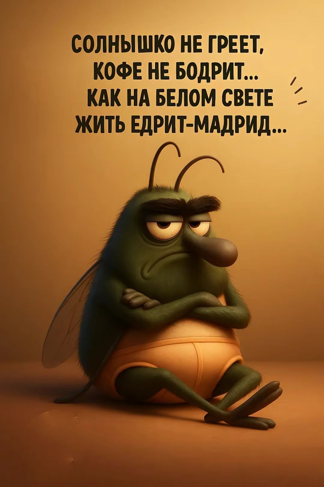 СОЛНЫШКО НЕ ГРЕЕТ, КОФЕ НЕ БОДРИТ... КАК НА БЕЛОМ СВЕТЕ ЖИТЬ ЕДРИТ-МАДРИД...