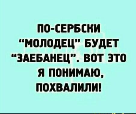 П0 СЕРБСНИ МОЛОДЕЦ БУДЕТ ЗАЕБАНЕЦ ВОТ ЭТО Я ПОНИМАЮ ПОХВАЛИЛИ