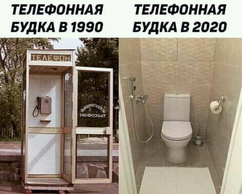 ТЕЛЕФОННАЯ ТЕЛЕФОННАЯ БУДКА В 1990 БУДКА В 2020