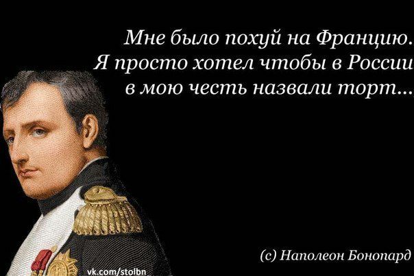 Мне было похуй на Францию Я просто хотел чтобы в России в мою честь назвали торт с Наполеон Бонопард
