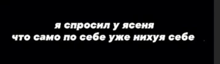 я спросил у не что само по себе уже нихуя соб