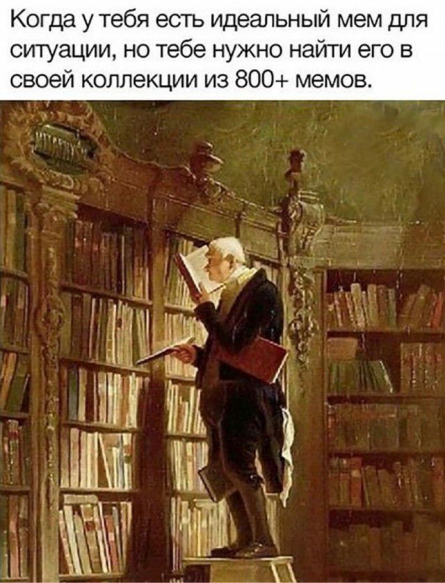 Когда у тебя есть идеальный мем для ситуации но тебе нужно найти его в своей коллекции из 800 мемов